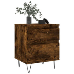 Berkfield Bedside Cabinets 2 Pcs Smoked Oak 40X35X50 Cm Engineered Wood - thumbnail 3