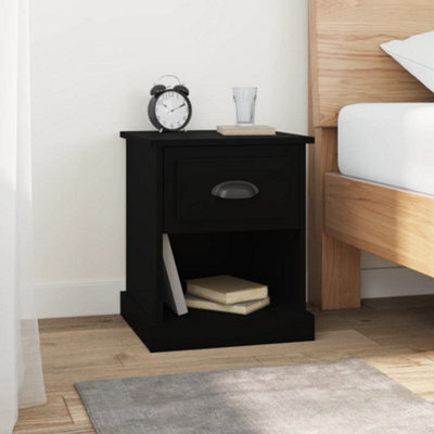 Berkfield Bedside Cabinet Black 39X39X47.5 Cm Engineered Wood - image 1