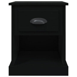 Berkfield Bedside Cabinet Black 39X39X47.5 Cm Engineered Wood - thumbnail 7