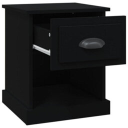 Berkfield Bedside Cabinet Black 39X39X47.5 Cm Engineered Wood - thumbnail 6