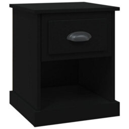Berkfield Bedside Cabinet Black 39X39X47.5 Cm Engineered Wood - thumbnail 2