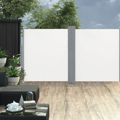 Berkfield Patio Retractable Double Side Awning 170X600 Cm Cream - image 1