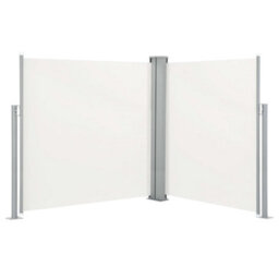 Berkfield Patio Retractable Double Side Awning 170X600 Cm Cream - thumbnail 4