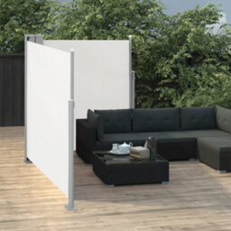 Berkfield Patio Retractable Double Side Awning 170X600 Cm Cream - thumbnail 3