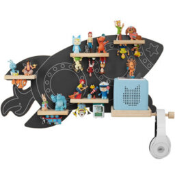 Tectake Wall Shelf Mylittlestory Rocket Holds Up To 40 Tonies  - Anthracite - thumbnail 4