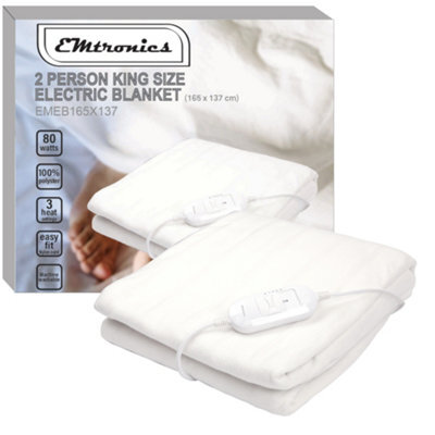 Emtronics Heated Electric Under Blanket 3 Heat Settings King Size 165Cm X 137Cm - image 1