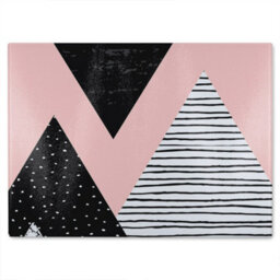 Benjamin Tate Design Geometric Triangles Glass Chopping Boarddesigner Style - thumbnail 2