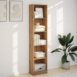 Berkfield Bookcase Artisian Oak 40X24X176 Cm Engineered Wood - thumbnail 3