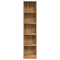 Berkfield Bookcase Artisian Oak 40X24X176 Cm Engineered Wood - thumbnail 4