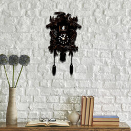 Walplus Black Forest Vintage Cuckoo Clock - Swinging Pendulum, And Classic Design Wall Clock For Bedroom, Livingroom And Kitchen - thumbnail 7