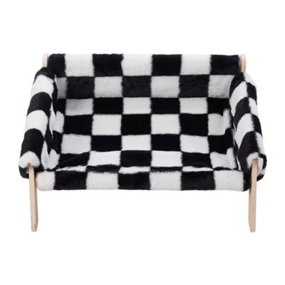 Thehotsale Wooden Frame Pet Sofa With Removable Cover 56Cm W X 45Cm D X 27Cm H - image 1