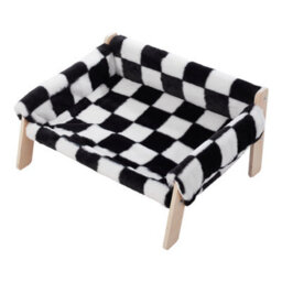 Thehotsale Wooden Frame Pet Sofa With Removable Cover 56Cm W X 45Cm D X 27Cm H - thumbnail 2