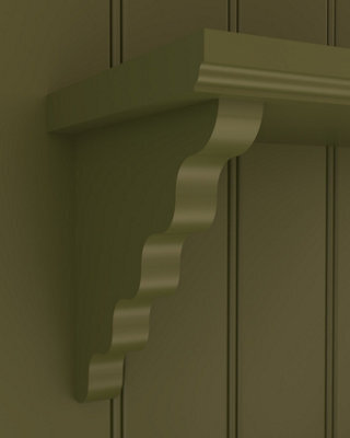 Pack Of 2 Wavy Wooden Shelf Brackets - Mdf (Moisture Resistant) - Unpainted - 186mm X 186mm X 25mm (By Trims & Co.) - image 1