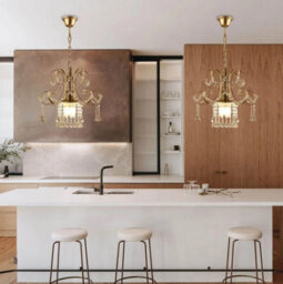 Chandelier Champagne 3 Light G9 Pendant Ceiling Lamp Champagne - thumbnail 2