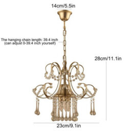 Chandelier Champagne 3 Light G9 Pendant Ceiling Lamp Champagne - thumbnail 3