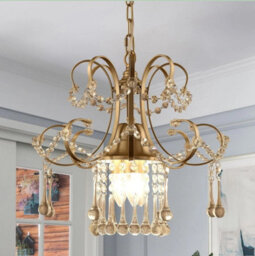 Chandelier Champagne 3 Light G9 Pendant Ceiling Lamp Champagne - thumbnail 1