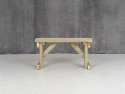 Arbor Garden Solutions Hollies Wooden Bench, Rounded Outdoor Garden Fence Seat(4Ft, Natural Finish) - thumbnail 5