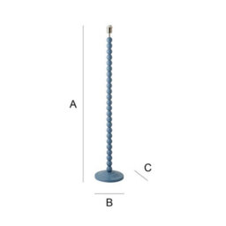 Valuelights Bobbles Powder Blue Bobbin Floor Lamp Base - thumbnail 8
