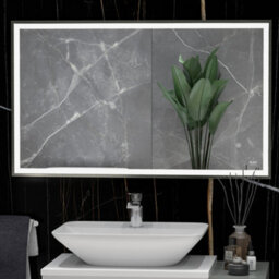 Rak Ceramics Rectangular Illuminated Led Bathroom Mirror 1000X600mm - Touch Sensor, Demister & Ip44 Rated