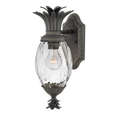 Luminosa Lighting Elstead Plantation 1 Light Small Outdoor Wall Lantern Museum Black Ip44 - image 1