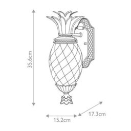 Luminosa Lighting Elstead Plantation 1 Light Small Outdoor Wall Lantern Museum Black Ip44 - thumbnail 2