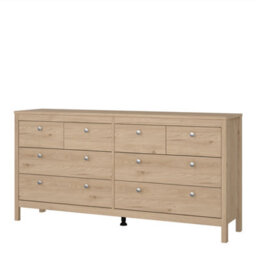 Furniture To Go Madrid Double Dresser 4+4 Drawers In Jackson Hickory Oak - thumbnail 3