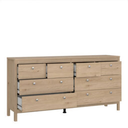 Furniture To Go Madrid Double Dresser 4+4 Drawers In Jackson Hickory Oak - thumbnail 5