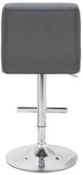 Lamboro Allegro Single Kitchen Bar Stool, Chrome Footrest, Adjustable Swivel Gas Lift, Breakfast Bar & Home Barstool, Charcoal Grey - thumbnail 5