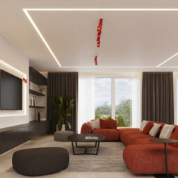 Sollux Lighting Ring Steel Red 1 Lights Modern Wall Lamps - thumbnail 9