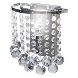 Long Life Lamps Company Modern Polished Chrome Crystal Droplet Chandelier Candle Wall Light Decor Lamp M0019 - thumbnail 3