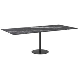 Berkfield Durable Table Top Black 100X62 Cm 8mm Tempered Glass With Marble Design - thumbnail 5