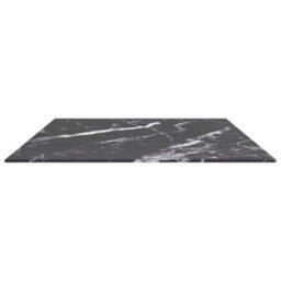 Berkfield Durable Table Top Black 100X62 Cm 8mm Tempered Glass With Marble Design - thumbnail 4