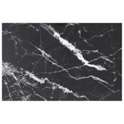 Berkfield Durable Table Top Black 100X62 Cm 8mm Tempered Glass With Marble Design - thumbnail 2