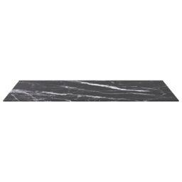 Berkfield Durable Table Top Black 100X62 Cm 8mm Tempered Glass With Marble Design - thumbnail 3