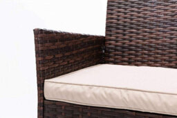 MCC Direct Rattan Garden Furniture Outdoor Patio Seating Table, Chairs And Sofa Set Roger Brown - thumbnail 2