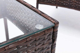 MCC Direct Rattan Garden Furniture Outdoor Patio Seating Table, Chairs And Sofa Set Roger Brown - thumbnail 3