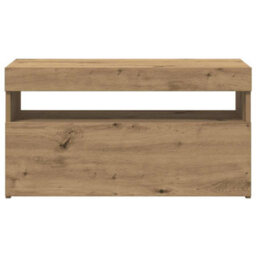 Walplus Tv Cabinets With Led Lights 2 Pcs Artisan Oak Engineered Wood - thumbnail 7