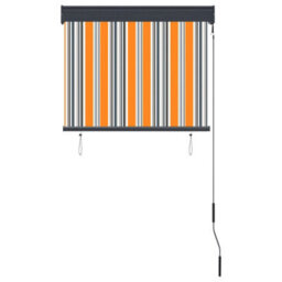 Berkfield Outdoor Roller Blind 80X250 Cm Yellow And Blue - thumbnail 4