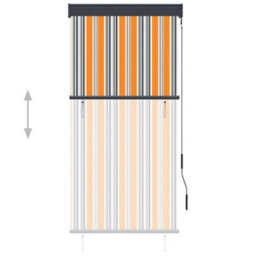 Berkfield Outdoor Roller Blind 80X250 Cm Yellow And Blue - thumbnail 3