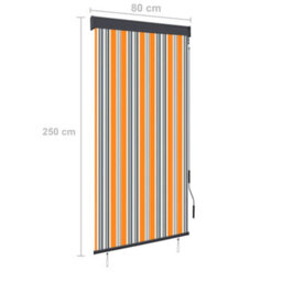 Berkfield Outdoor Roller Blind 80X250 Cm Yellow And Blue - thumbnail 8