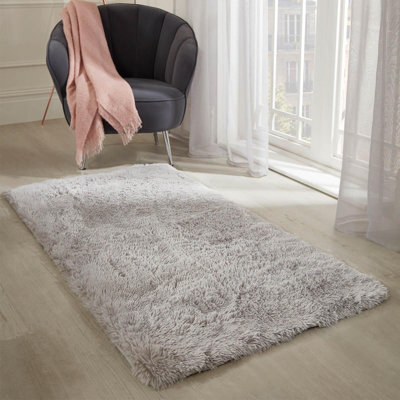 OHS Fluffy Rug Anti-Slip Plain Shaggy Floor Mat - image 1