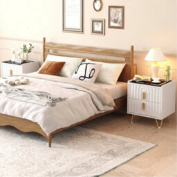Modern Led Bedside Table Nightstand With 2 Drawer - thumbnail 5