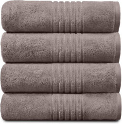 Gc Gaveno Cavailia Hampton Royal 4 Pack Bath Sheet 80X140 Silver Egyptian Cotton Premier Super Absorbent Towel