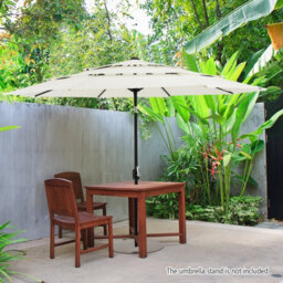 Costway 3 X 3M Patio Umbrella 3-Tier Double Vented Outdoor Crank Umbrella Market Table Umbrella - thumbnail 4