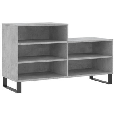 Berkfield Modern Shoe Cabinet Concrete Grey 102X36X60 Cm Engineered Wood