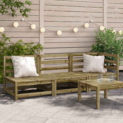 Berkfield Garden Sofa 3-Seater Impregnated Wood Pine - image 1
