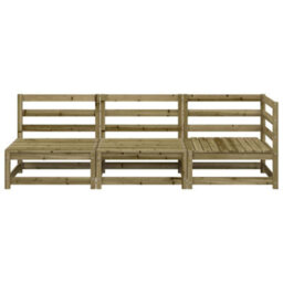 Berkfield Garden Sofa 3-Seater Impregnated Wood Pine - thumbnail 4