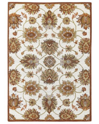Beliani Hand-Tufted Wool Area Rug 160 X 230 Cm - Beige Brown Oriental Design - thumbnail 1