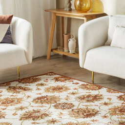 Beliani Hand-Tufted Wool Area Rug 160 X 230 Cm - Beige Brown Oriental Design - thumbnail 2
