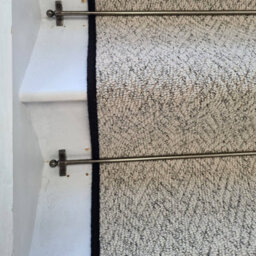 RainbowHome Herringbone Mirage Grey Stair Runner With 100 % Pure Wool Edge 65 700 - thumbnail 3